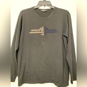 Black long sleeve tee…Versace size M. Very soft and comfortable. Medusa print.
